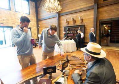 People checking the cigarettes