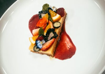 Desert with plate design