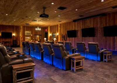 Chairs in theater and entertainment area