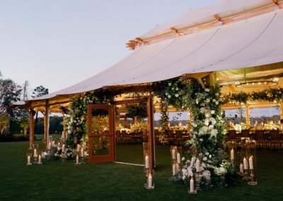 Wedding venue with decorations