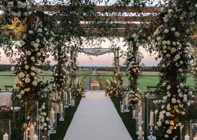 Wedding venue with decorations