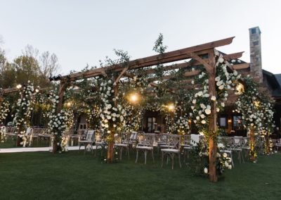 Wedding venue with decorations